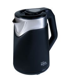 Чайник MAXTRONIC Oasis K-21SPB чёрн (2л, двойн стенки, колба нерж, диск 1,8кВт) 12/уп