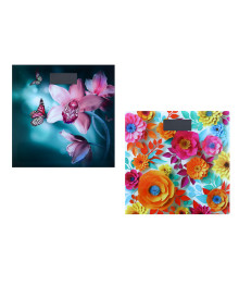 Весы напольные LEBEN электронные Flower Collection, ЖК-дисплей, макс. нагр. до 180кг, 28х28х0,5см