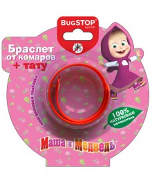Браслет от комаров BugStop детский Маша и Медведь /40x20