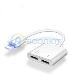 Переходник USB Орбита OT-SMA12 (штекер Lightning - 2 гнезда Lightning)