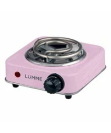 Электроплитка LUMME LU-HP3624B розовый (1 конф., спираль 10см, плавная регулировка, 700Вт) 16/упплитки оптом с доставкой в Новосибирске. Большой каталог лектропечек, духовок оптом по низкой цене.