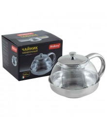Чайник заварочный Mallony Menta-600 корпус/фильтр из нерж стали, 600 млкерамики в Новосибирске оптом большой ассортимент. Посуда фарфоровая в Новосибирскедля кухни оптом.