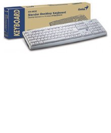 Клавиатура Genius KB06XE (PS/2), белый, brown box