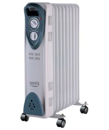 маслянный радиатор Oasis  UT-20 (2 кВт, 9секц)лянные обогреватели, тепловентиляторы оптом  в Новосибирске, доставка в регионы. Сушилки для обуви.