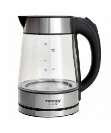 Чайник DELTA LUX DE-1004 корпус из жаропр. стекла, черный нерж.: 2200Вт, 1,7л (6)ирске. Отгрузка в Саха-якутия, Якутск, Кызыл, Улан-Уде, Иркутск, Владивосток, Комсомольск-на-Амуре.