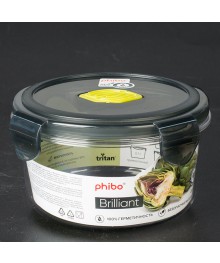 Контейнер для продуктов герметичный Brilliant  с клапаном круглый 0,6л  №46 (516358)я СВЧ в Новосибирске большой ассортимент. Посуда со склада для микроволновки купить в Новосибирске.
