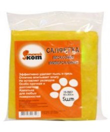 Рыжий кот - Салфетка вискозная универсальная 30*30см (5шт)Востоку. Тряпка для пола оптом по низкой цене. Рыжий кот для уборки оптом со склада в Новосибриске.