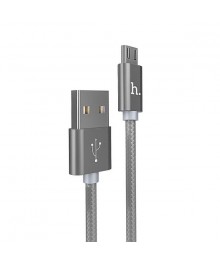 Кабель USB - micro USB HOCO X2 Серый  2.4A,1мВостоку. Адаптер Rolsen оптом по низкой цене. Качественные адаптеры оптом со склада в Новосибирске.