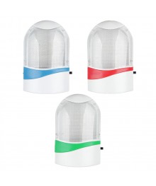 Ночник светодиодный с выкл., 220В, 0,5Вт, 8,5х5х7,5см, 4 LED одноцвет,  пластик, 3 цвета (920-012)ников оптом со склада в Новосибриске. Ночники оптом по низкой цене с доставкой по Дальнему Востоку.