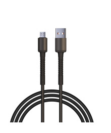 Кабель USB - micro USB BY XXL 2 м, 3А, Быстрая зарядка QC3.0, черный