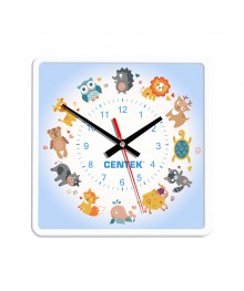 Часы настенные кварцевые Centek СТ-7103 <Kids> (дети) 25х25 см, квадрат, шаговый ход