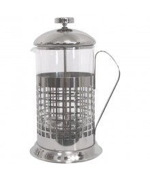 Заварник Френч-пресс Mallony B511-1000ML мет.+ стекло 1л "Клетка"керамики в Новосибирске оптом большой ассортимент. Посуда фарфоровая в Новосибирскедля кухни оптом.