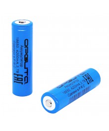 Акк  литиевый Орбита 18650 - 4200mA (Li-ion, 2000mAh, 3.7V, размер: D18xL65мм) 2шт/уп гг Новосибирск, Барнаул, Горно-Алтайск, Бийск, Томск, Кемерово, Новокузнецк, Ленинск-Кузнецк и др: