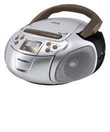 Магнитола Hyundai H-1407 сереб (CD,MP3,кассета,ЖКИ,цифр AM/УКВ+FM,стерео, 2*2,5Вт,220/6*R14)