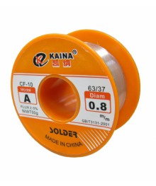 Припой-катушка KAINA A-0,8мм с флюсом 50г 183Cсклада в Новосибирске. Припои оптом с доставкой по Дальнему Востоку. Большой каталог припоев оптом.
