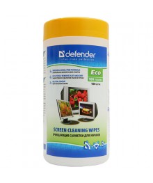 DEFENDER CLN30320 Салфетки чистящие влажные для экранов в тубе(100шт), ЭКОна оптом с доставкой по Дальнему Востоку. Большой каталог салфеток для экрана оптом по низкой цене.