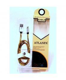 кабель для Iphone 5+6 металлический (кожа крокодила) ATLANFA AT-5017Защитная пленка оптом в Новосибирске. Купить стилусы, защитные пленки на телефон оптом.