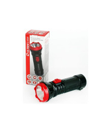 Фонарь  Ultra Flash  3858  (фонарь аккум.220В, черный, 1 LED, 2 реж.,SLA, пластик, коробка)