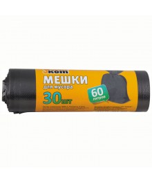 Мешки для мусора  "РЫЖИЙ КОТ"  60л,  6 мкм (30шт./рул.) черные, ПНДке. Контейнеры оптом с доставкой по Дальнему Востоку. Большой каталог коробок оптом по низкой цене.
