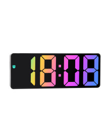 Часы настольные  OT-CLT12 Чёрные RGB (будильник, температура, дата)