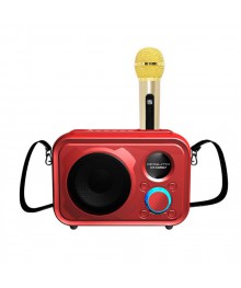 Караоке система OT-ERM07 Красная (10Вт, BT/USB/TF, аккум, 1 беспр микр)ада. Большой каталог микрофонов для караоке RITMIX, Defender оптом с доставкой по Дальнему Востоку.