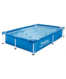 Бассейн каркасный прямоугольный 221х150х43см, STEEL PRO, ПВХ, 1200л, BESTWAY 56401