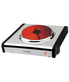 Плитка стеклокерамическая LUMME LU-3636 NEW сталь (1 конф 18,5см, плавная регулировка, 1,2кВт)