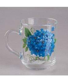 Кружка  стекло 200мл  Green tea Гортензия  07c1335 (62357)