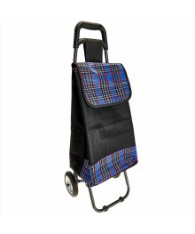 Тележка Delta DT-120  синий с красным, МЕТАЛ колеса, 50кг(10)ом. Портфели оптом в Новосибирске. Большой каталог портфелей оптом с доставкой по Дальнему Востоку.