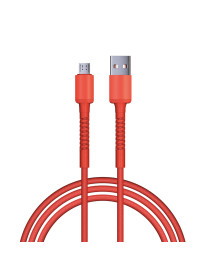 Кабель USB - micro USB BY XXL, 2 м, 3А, Быстрая зарядка QC3.0, красный