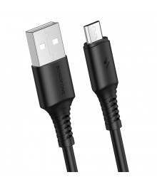 Кабель USB - micro USB BOROFONE BX47 Чёрный 2.4A, 1мВостоку. Адаптер Rolsen оптом по низкой цене. Качественные адаптеры оптом со склада в Новосибирске.