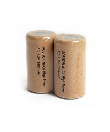 акк SC (SubC) ROBITON 1800NCSC High Power SR2, (NiCd, 1,2V, 1800mAh, диам 23, дл-43мм)