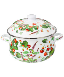 Кастрюля AGNESS Фруктовая  Корзина 3,6 Л 22*13 СМ 934-563 эмалированная с эмаль крышкой