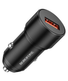 ЗУ в прикуриватель BOROFONE BZ19A чёрный (1*USB, QC, 3.0А, 18W)