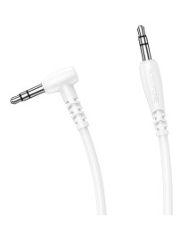 аудио-кабель BOROFONE BL10 AUX Jack3.5 (M) - Jack3.5 (M)  2 метра, угловой, ПВХ, белый