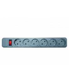 сет/фильтр Centek СТ-8901-6-4,5 Gray серый (6 розеток, 4,5 м, ДВОЙНАЯ ЗАЩИТА, макс до 2200Вт)