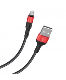 Кабель USB - micro USB HOCO X26 черный-красный  2A,1мВостоку. Адаптер Rolsen оптом по низкой цене. Качественные адаптеры оптом со склада в Новосибирске.