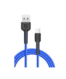 Кабель USB - Micro F181, blue 1м, 2,4А,нейлон пакет Defender
