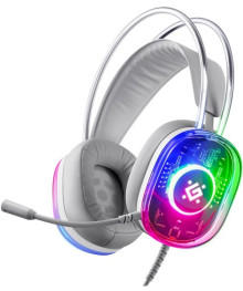 гарнитура Defender Cyborg  игровая,белый, 7.1,RGB, провод кабель 2м