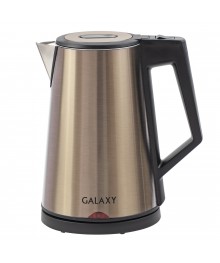Чайник Galaxy GL 0320 золотой (2 кВт, 1,7л, тройн стенка нерж (8/уп)ибирске. Чайник двухслойный оптом - Василиса,  Delta, Казбек, Galaxy, Supra, Irit, Магнит. Доставка
