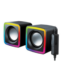 Колонки  Активные Qumo GLOW AS014, 10 ВТ, объемное звучание, RGB подсветка, USB+Jack 3,5ммпо низкой цене. Колонки Defender оптом с доставкой по Дальнему Востоку. Качетсвенные колонки оптом.