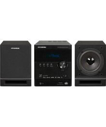 муз.центр Hyundai H-MS1104 черный (DVD/USB/SD/MMC/MS,MP4,FM,2*25Вт,караоке) микросистема