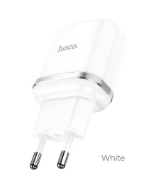 Блок пит USB сетевой  HOCO N3, QC3.0, 1хUSB-А, 3А, белый (12/120)