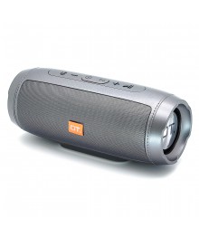 Колонка портативная с BLUETOOTH  OT-SPB105 Серая (2*5Вт, USB/FM/TF/ AUX, акк, 21*9*9 см)