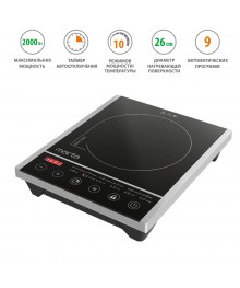 Плитка индукционная электрическая MARTA MT-4215 чёр жемч (1конф, сенс, 10реж, таймер, 12-26см 2кВт)плитки оптом с доставкой в Новосибирске. Большой каталог лектропечек, духовок оптом по низкой цене.