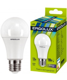 Эл. лампа светодиодная Ergolux LED-A60-12W-E27-6K (ЛОН 12Вт E27 6500K 172-265В, аналог 100 Вт)10/упнецк, Ленинск-Кузнецк, Барнаул, Горно-Алтайск, Бийск и др. Большой каталог светодиодных ламп оптом.