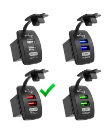 Переходник авто прикуривателя TDS TS-CAU46 врезной Красный (2*USB, 3100mA, вход 12-24V)