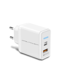 Блок пит USB сетевой Орбита OT-APU61 Белый с TYPE-C/USB (PD33W+QC3.0)USB Блоки питания, зарядки оптом с доставкой по России.