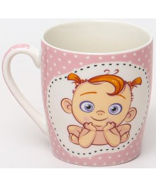 Кружка  керам МОЁ СЧАСТЬЕ 270мл, МИКС 2 ДЕКОРА, NEW BONE CHINA 112-08074Керамические кружки оптом с доставкой по России. Купить керамические кружки оптом