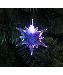 Подвеска световая "Снежинка талая" (батарейки в комплекте) 1 LED, RGB (1077316)грушки оптом. Елочные игрушки оптом по низкой цене со склада в Новосибриске. Елочные игрушки оптом.